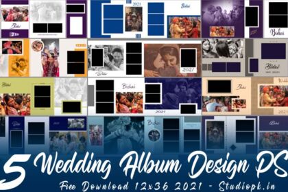 Wedding Album Design PSD Free Download 12x36 2021