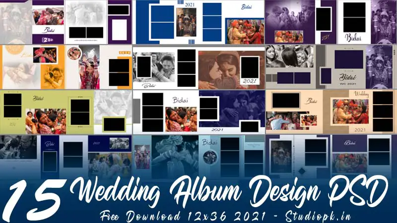 Wedding Album Design PSD Free Download 12x36 2021