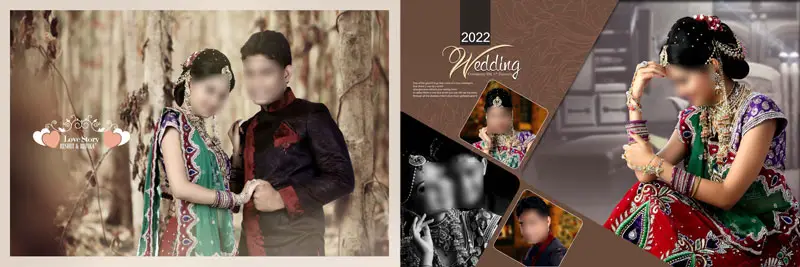 Modern Wedding Album Design PSD Templates