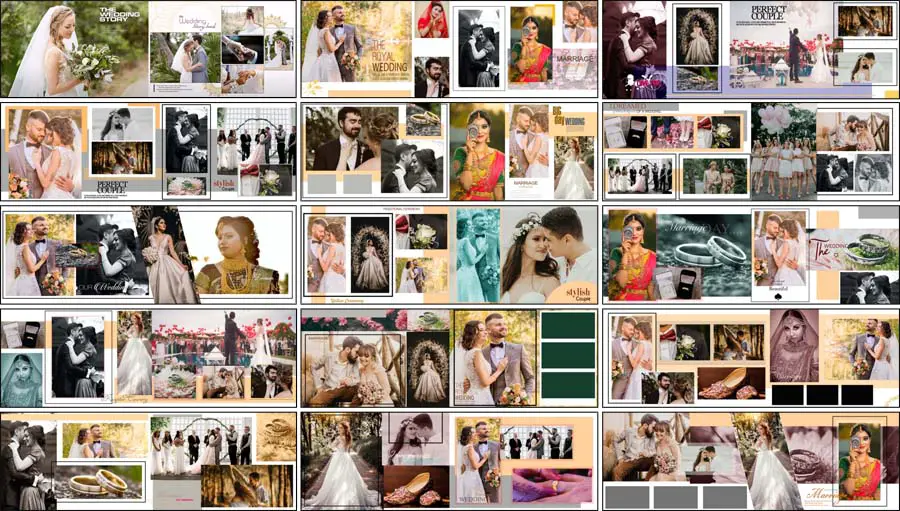 25 Wedding Album Design PSD Free Download 12x36 2018 HD