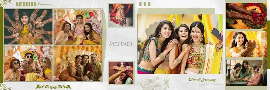 Mehendi Ceremony Photo Album Design