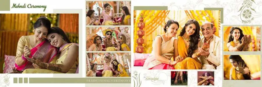 Mehendi Ceremony Photo Album Design