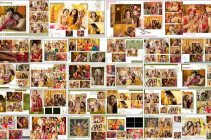 Mehendi Ceremony Photo Album Design PSD Free Download