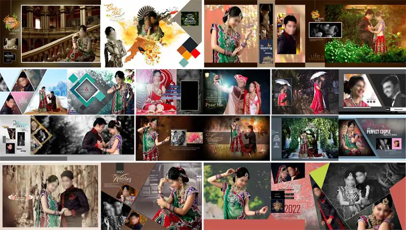 Modern Wedding Album Design PSD Templates Free Download