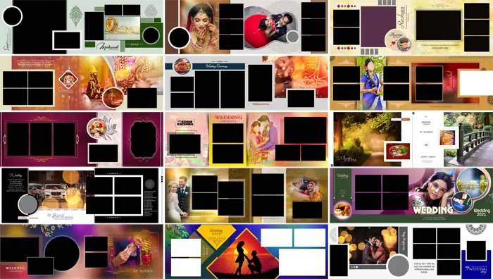 Indesign Wedding Album 12x36 PSD Templates Free Download