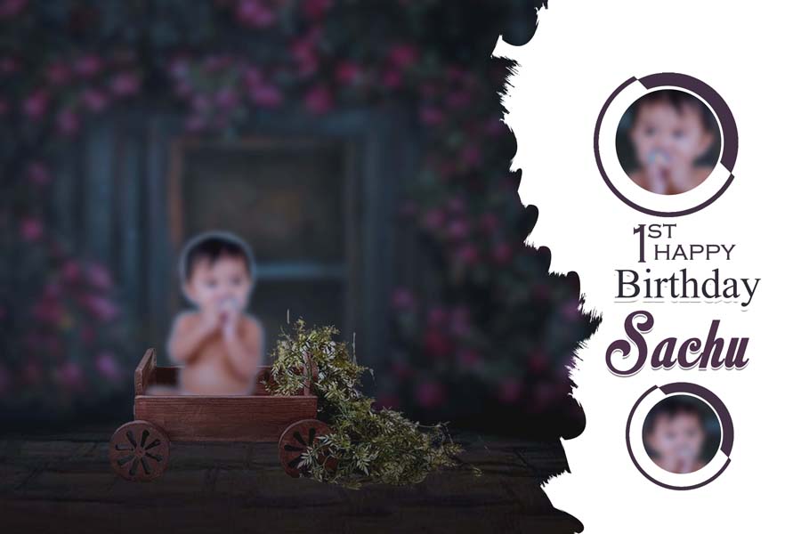 Creative 1st Happy Birthday Album Design