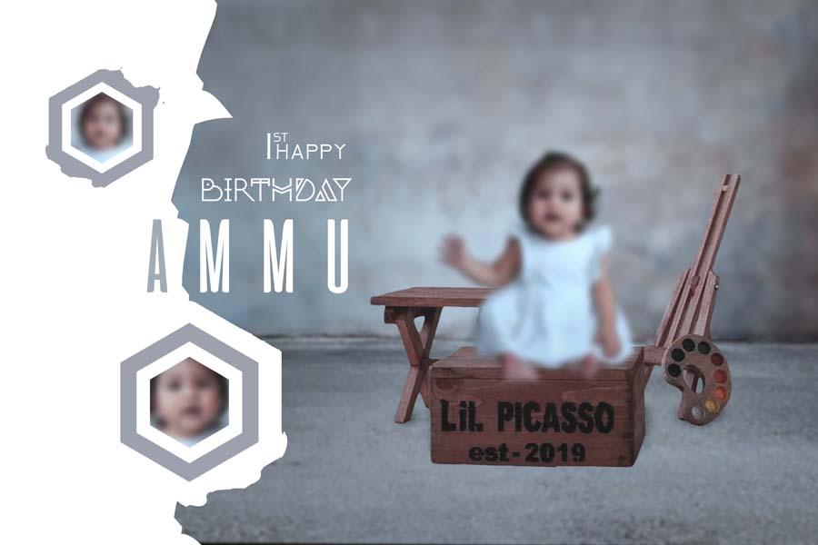 Creative 1st Happy Birthday Album Design