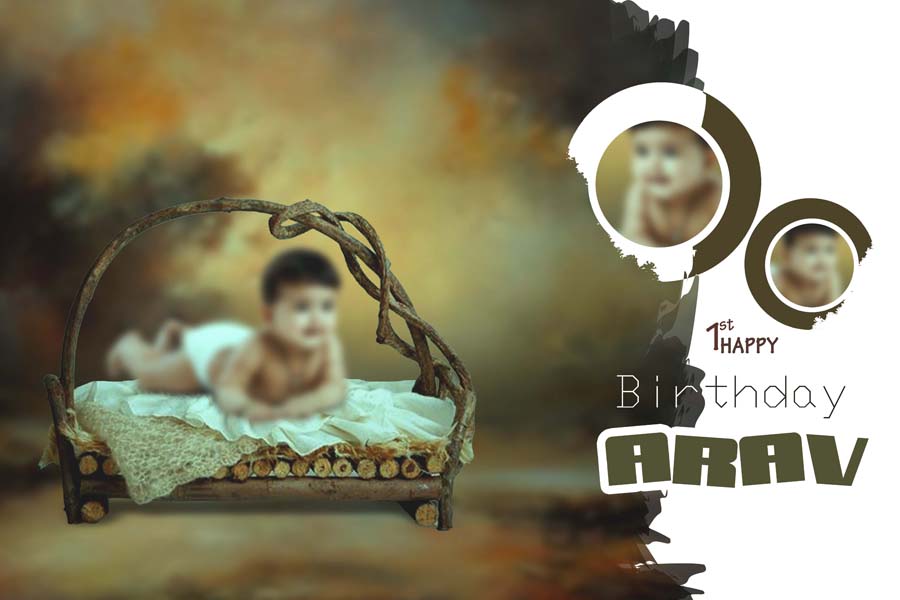 Creative 1st Happy Birthday Album Design