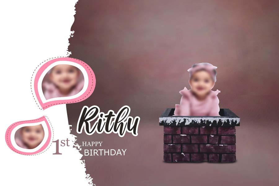 Creative 1st Happy Birthday Album Design