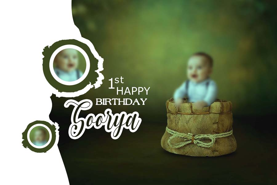 1st Happy Birthday Album Design