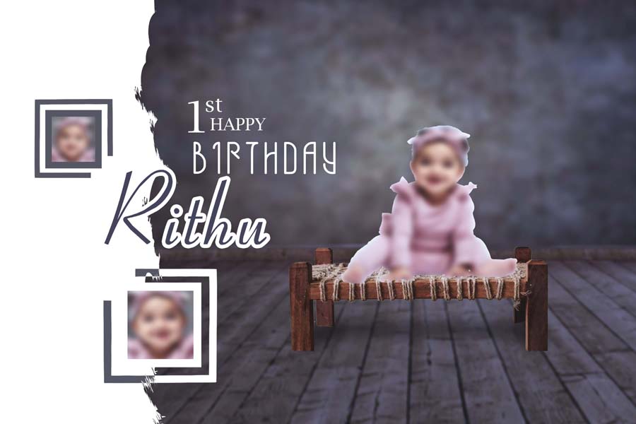 Creative 1st Happy Birthday Album Design