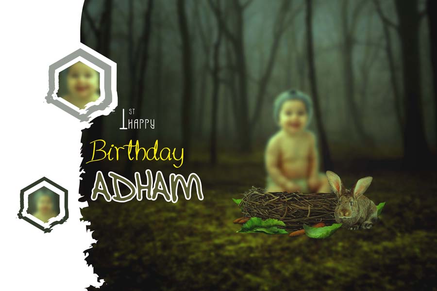 Creative 1st Happy Birthday Album Design