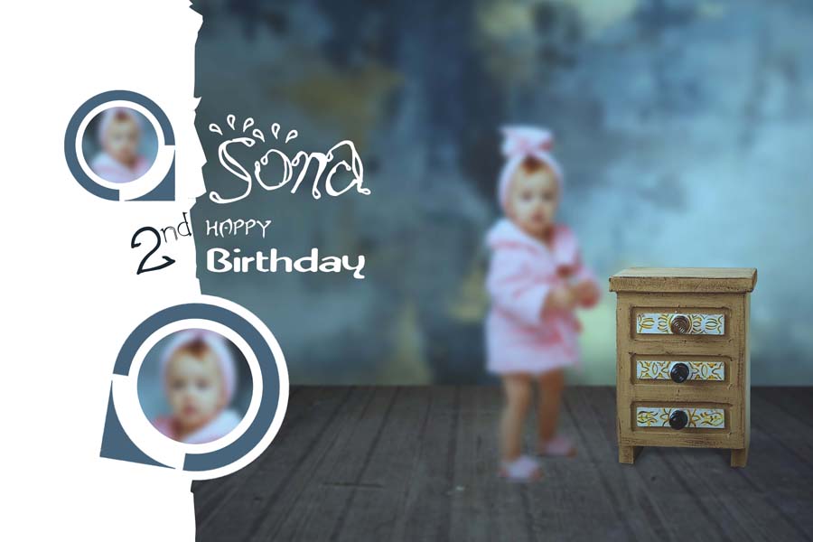 Creative 1st Happy Birthday Album Design