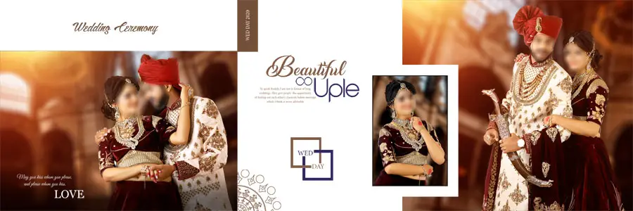 Pre Wedding Photoshoot Album Design PSD