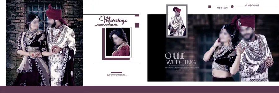 Pre Wedding Photoshoot Album Design PSD