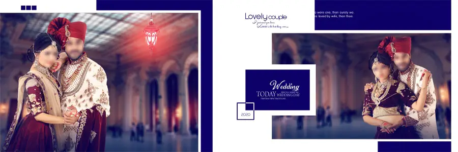 Pre Wedding Photoshoot Album Design PSD