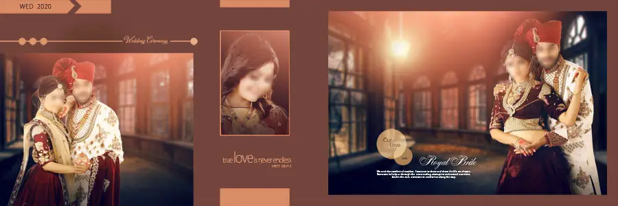 Pre Wedding Photoshoot Album Design PSD