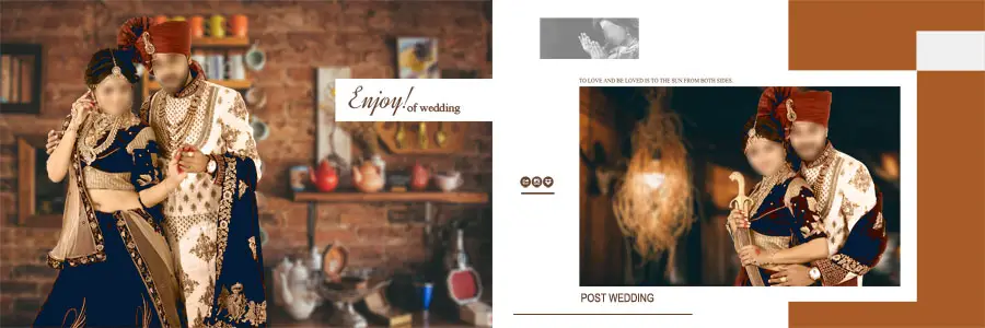 Pre Wedding Photoshoot Album Design PSD