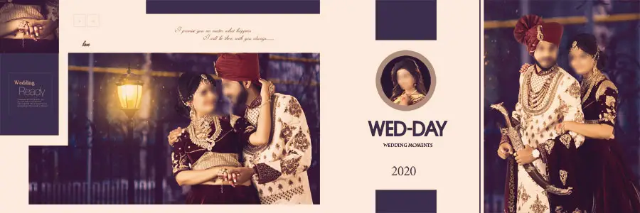 Pre Wedding Photoshoot Album Design PSD