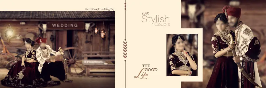 Pre Wedding Photoshoot Album Design PSD