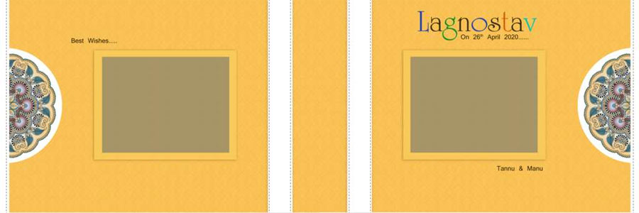 Wedding Album Cover Page Design PSD