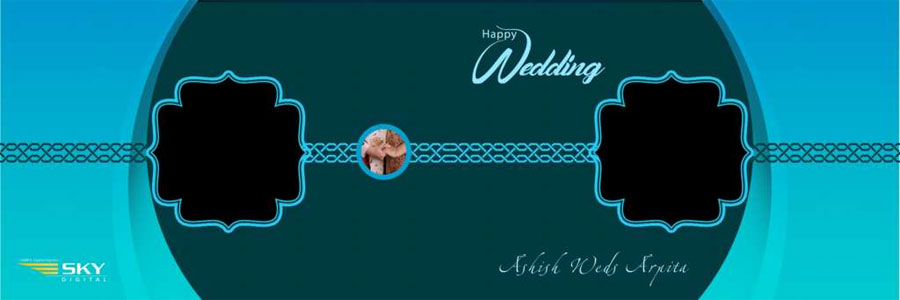 Wedding Album Cover Page Design PSD