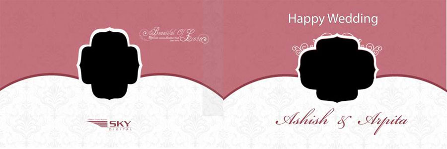 Wedding Album Cover Page Design PSD