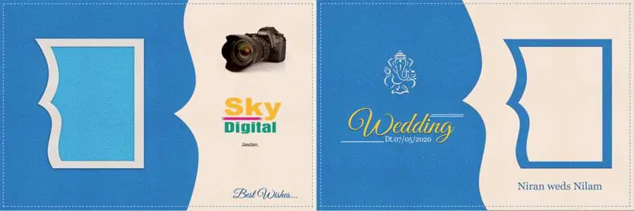 Wedding Album Cover Page Design PSD