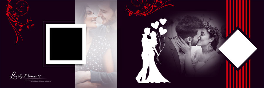 15 Creative Wedding Lovely Moments Photo Album Design PSD