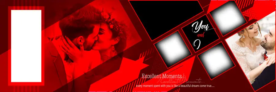 15 Creative Wedding Lovely Moments Photo Album Design PSD