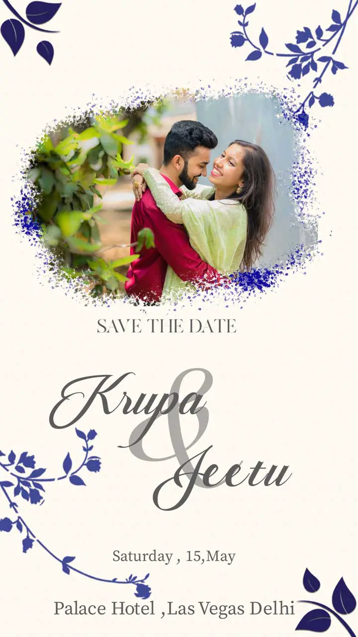 Wedding Invitation With Picture PSD