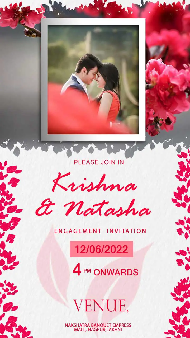 Wedding Invitation With Picture PSD