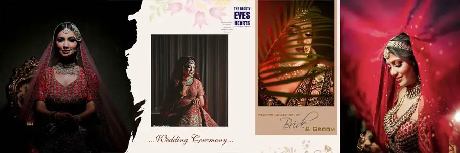 Bride Close-up Photo Album Design 12x36 PSD template for wedding photographers and album designers