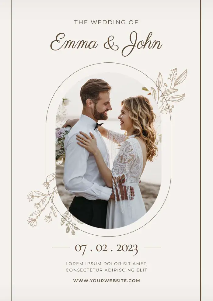 Wedding Invitation Card Design PSD