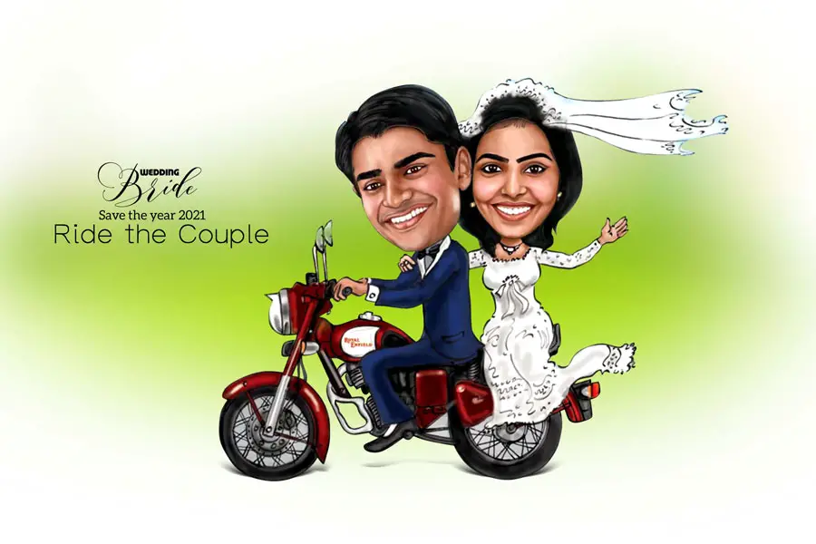 Couple Caricature PSD Templates