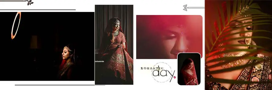 Bride Close-up Photo Album Design 12x36 PSD template for album designers