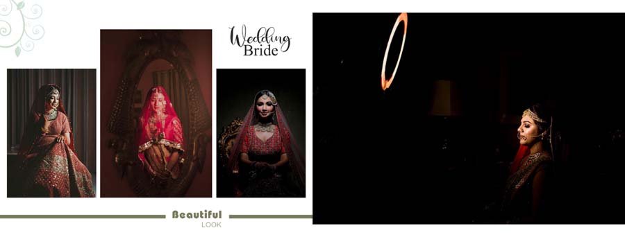 Bride Close-up Photo Album Design 12x36 PSD template for album designers