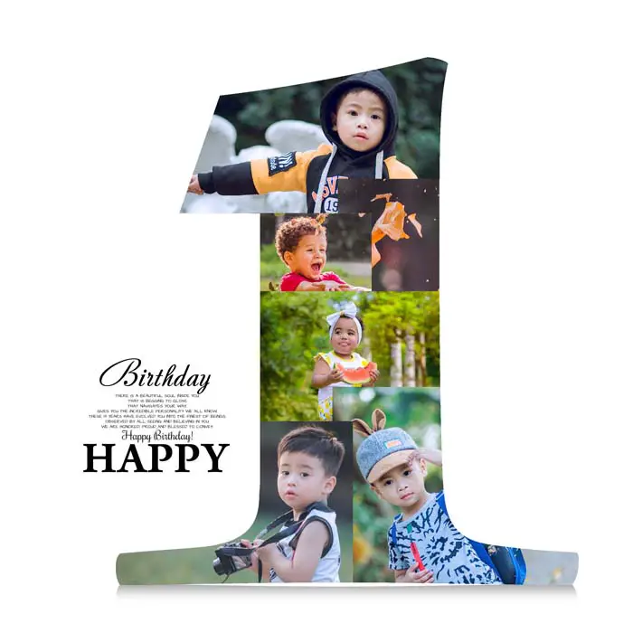 First Birthday Photo Collage PSD Template