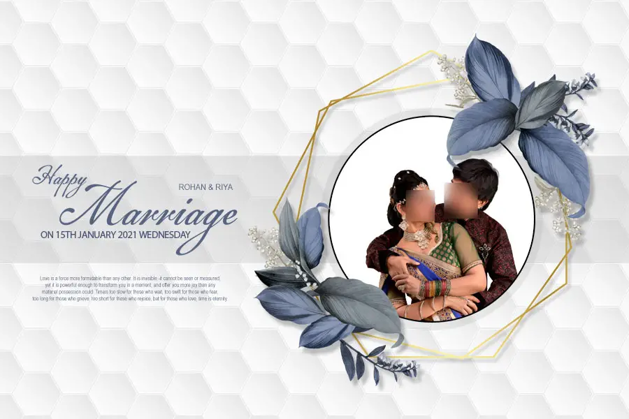 Modern Wedding Album Cover Design