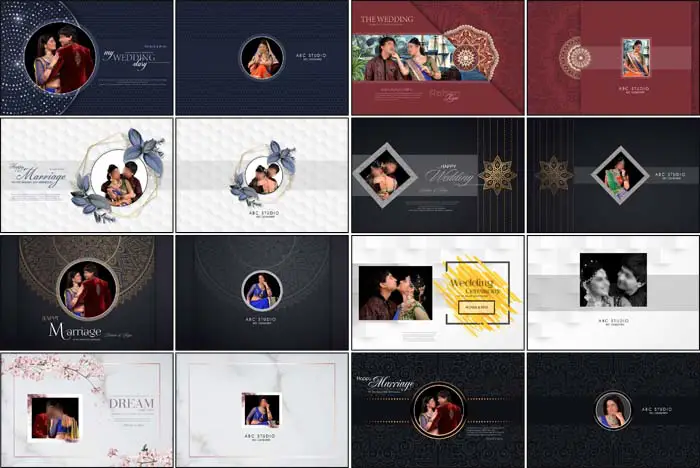 Modern Wedding Album Cover Design Free Download