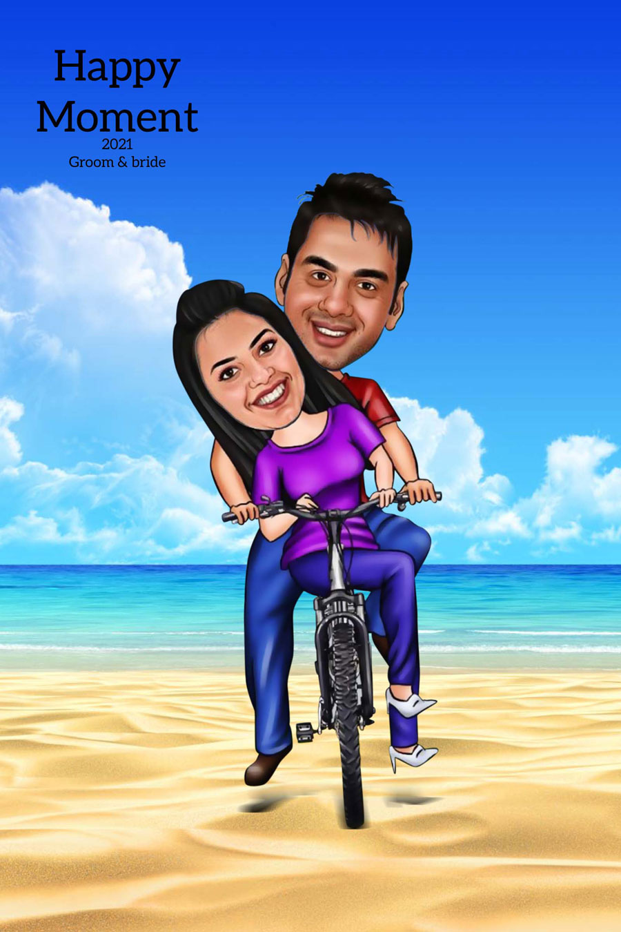 Couple Caricatures PSD Templates