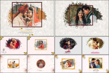 Wedding Album Cover Design PSD Free Download