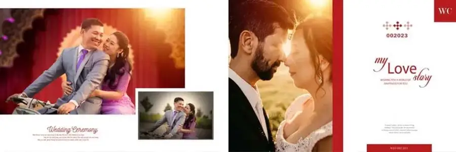 Wedding Photo Album Design 12X36 PSD