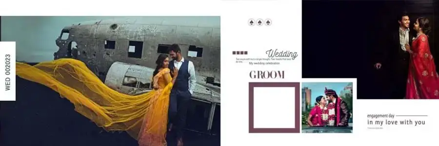 Wedding Photo Album Design 12X36 PSD