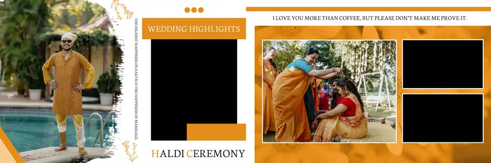 Haldi Ceremony Album Design PSD Templates