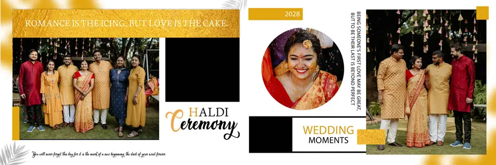 Haldi Ceremony Album Design PSD Templates