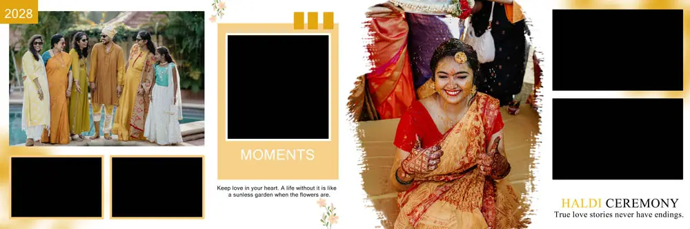 Haldi Ceremony Album Design PSD Templates