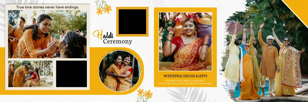 Haldi Ceremony Album Design PSD Templates