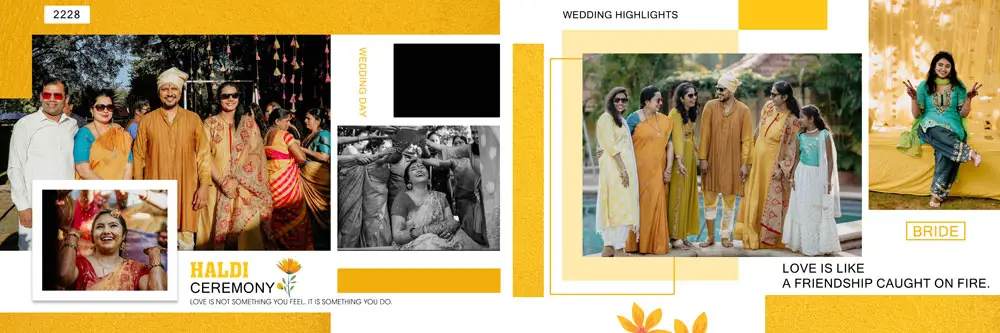 Haldi Ceremony Album Design PSD Templates