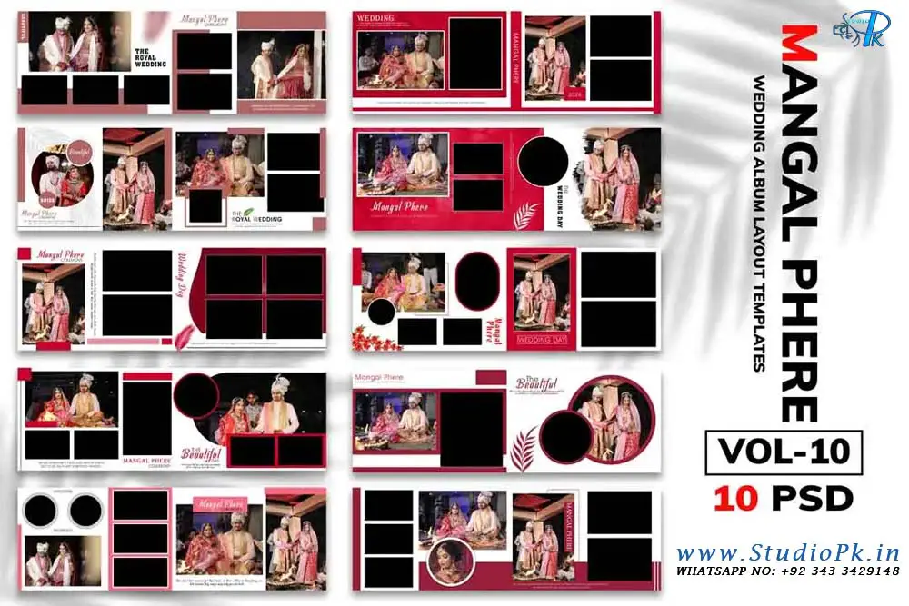 Mangal Phere Photo Album Design PSD Templates